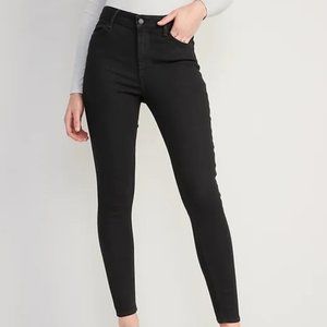 High-Waisted Wow Super-Skinny Black Jeans
